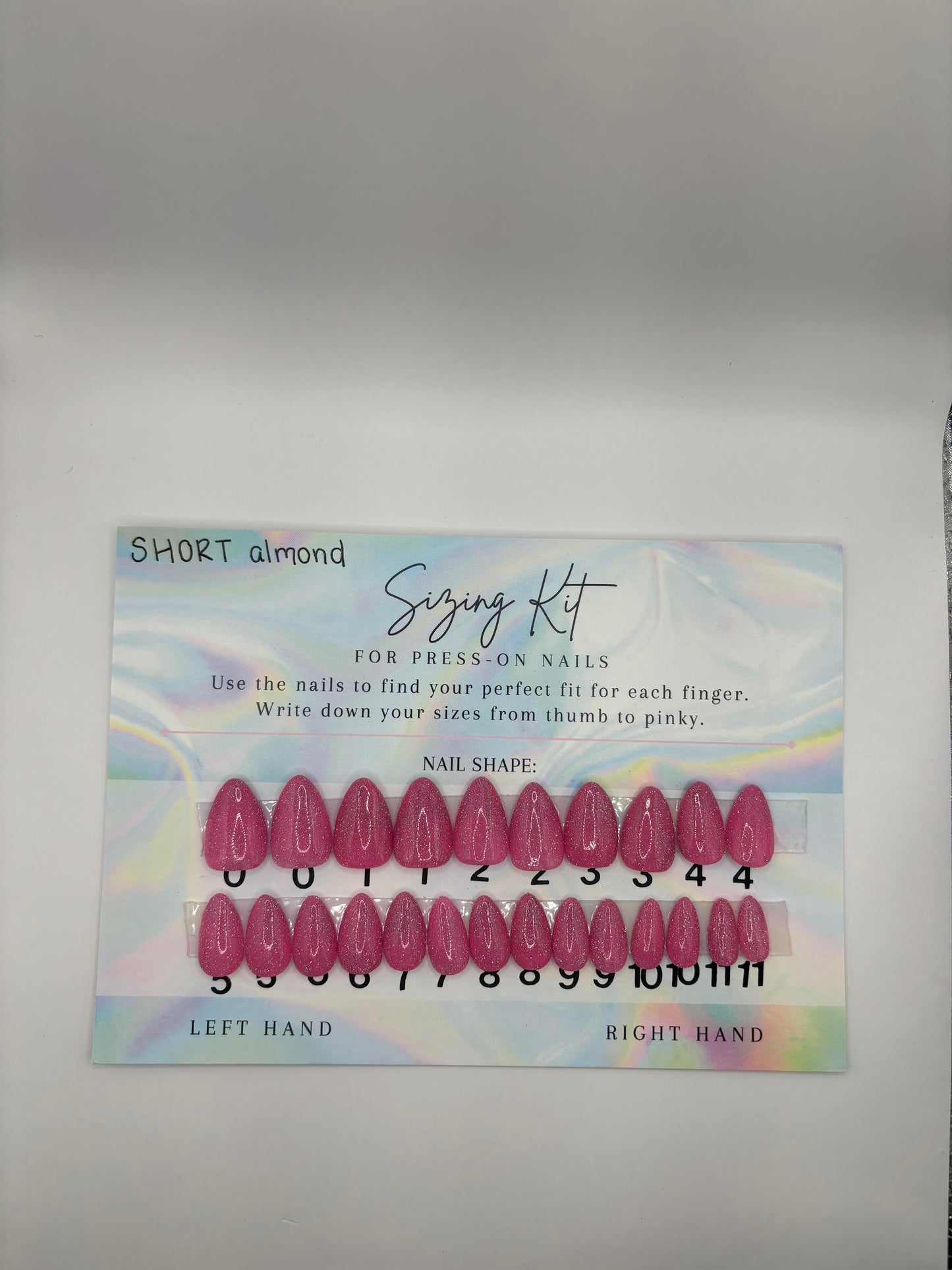 Ready to wear SIZING KIT in reflective Gel