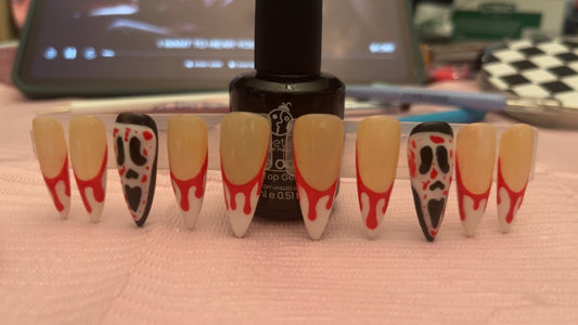 Ghost Face Nails