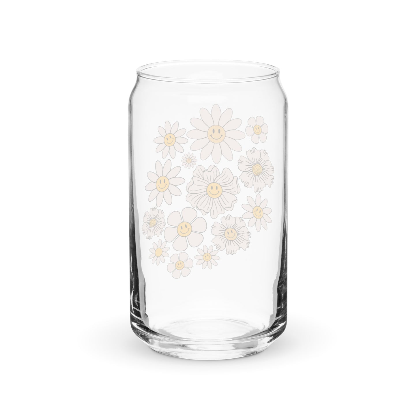 Flower Can-shaped glass