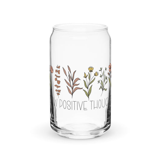 Positive thoughts Can-shaped glass