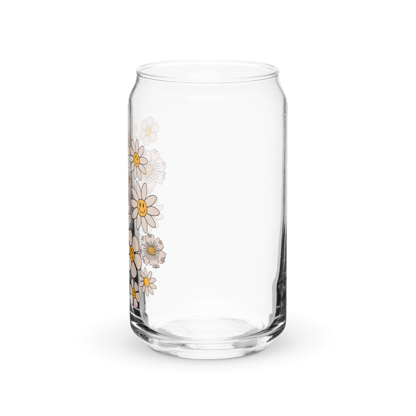 Flower Can-shaped glass