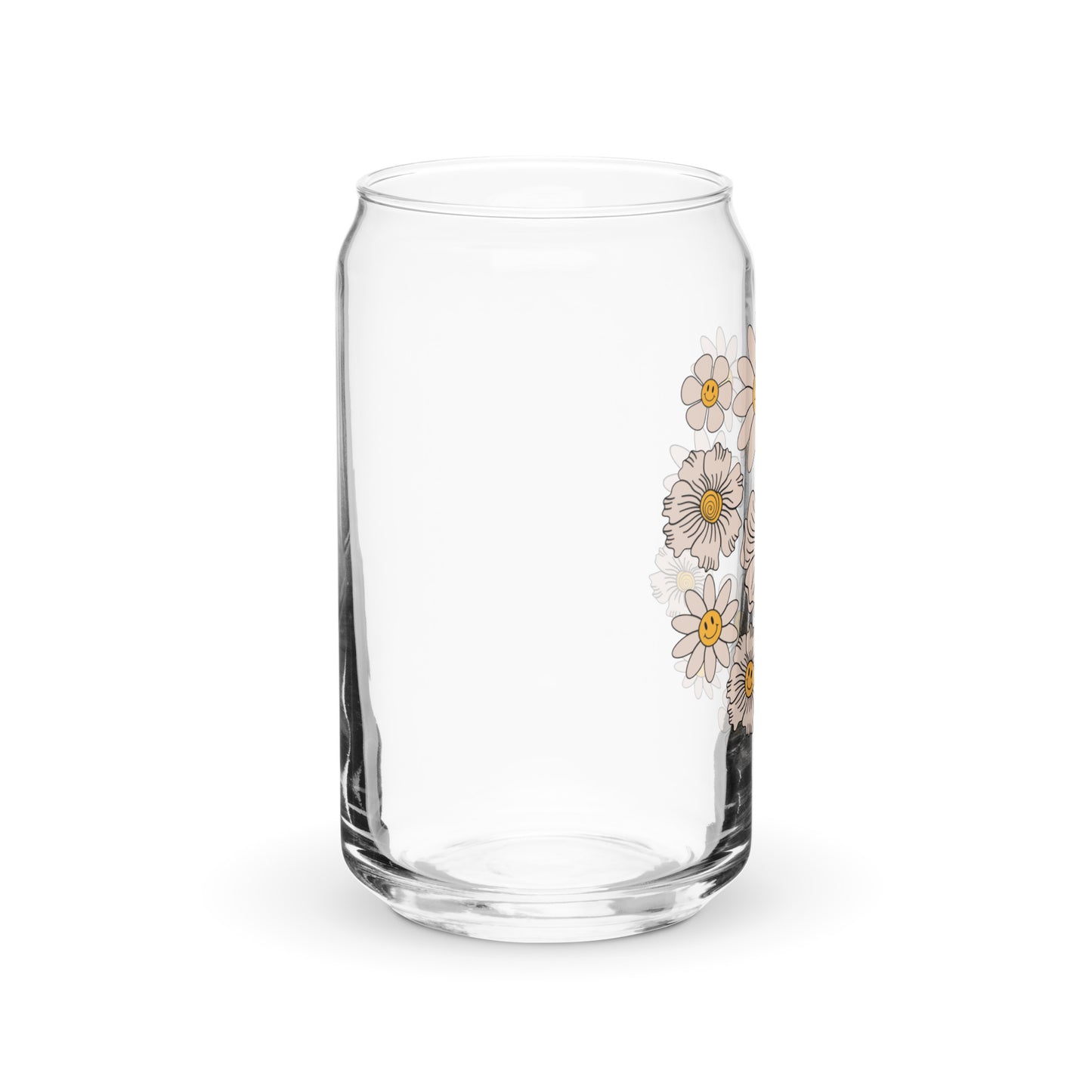 Flower Can-shaped glass