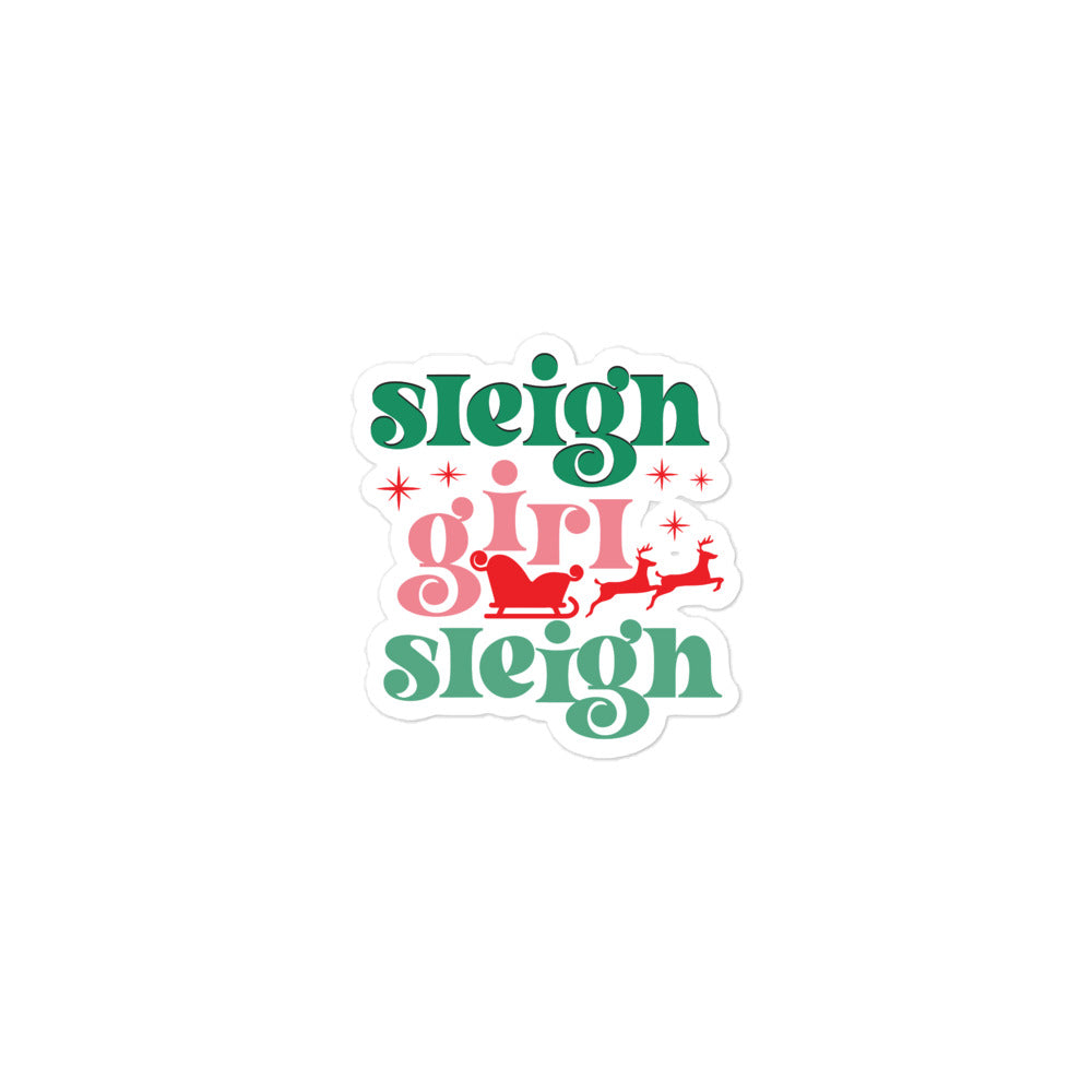 Sleigh girl stickers