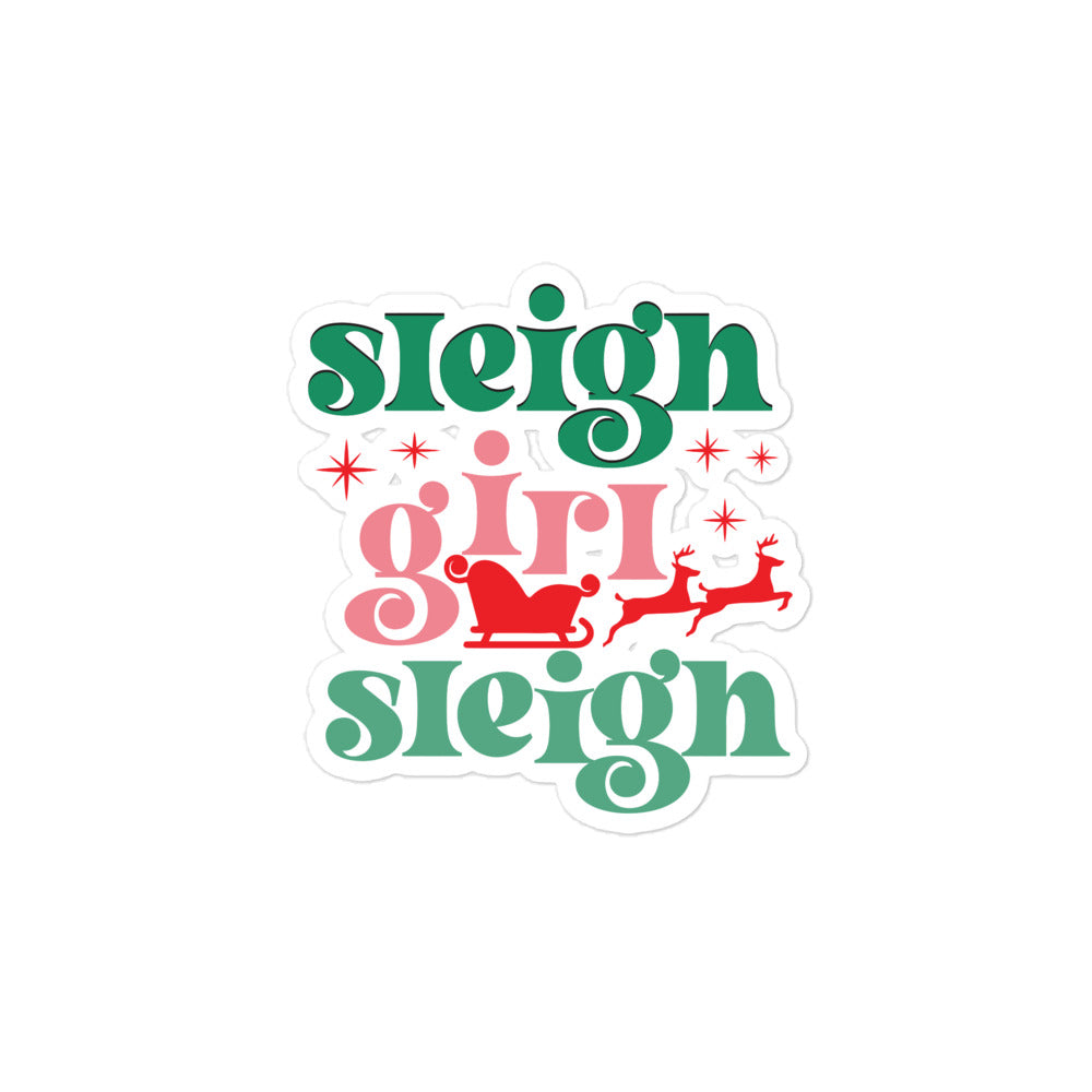 Sleigh girl stickers