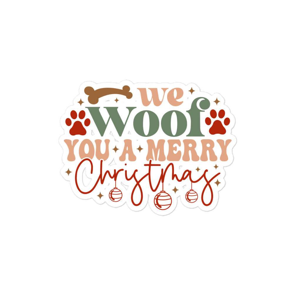 Woof Christmas stickers