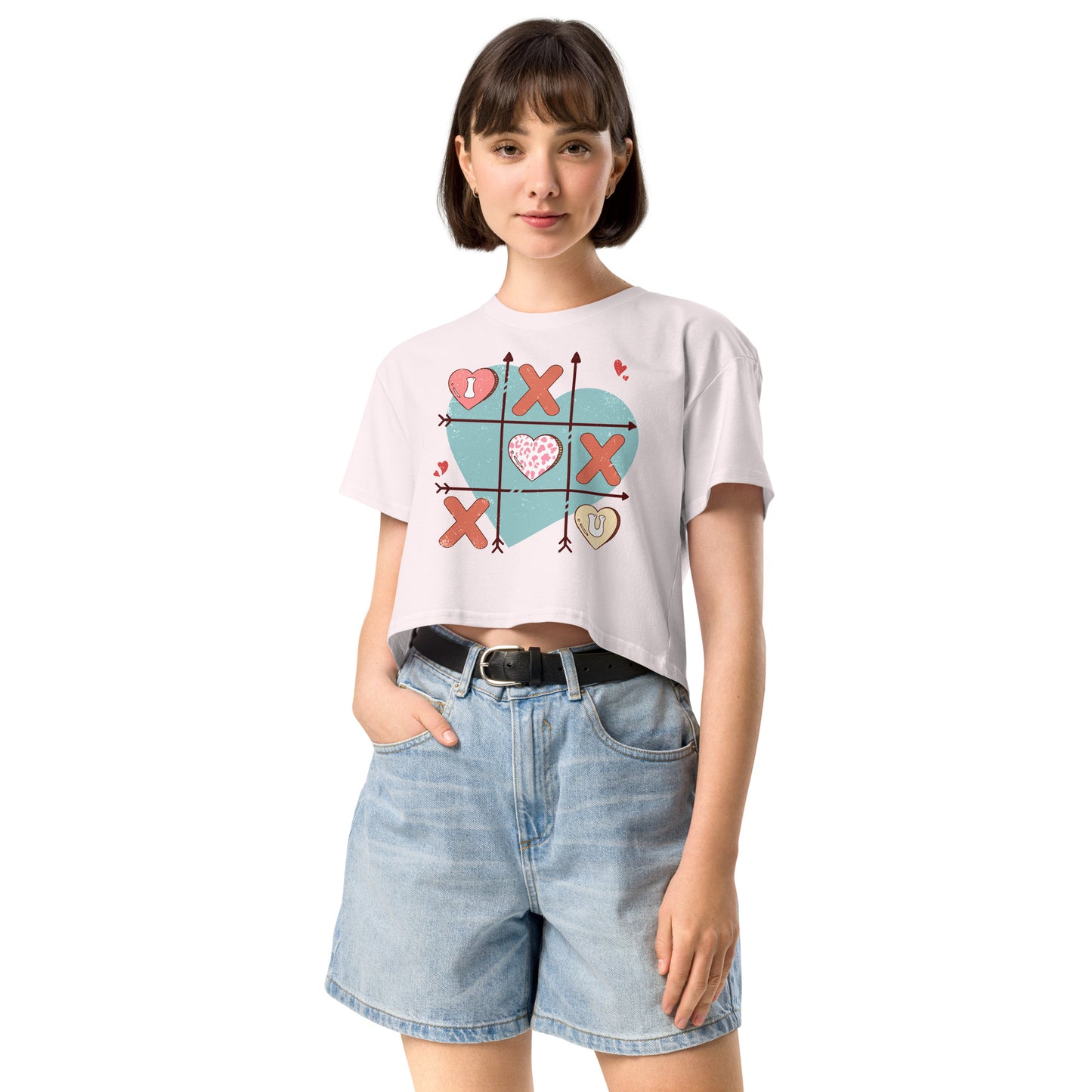 TicTacToe Valentine crop top