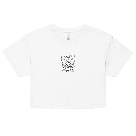 Logo Embroidered Crop Tee