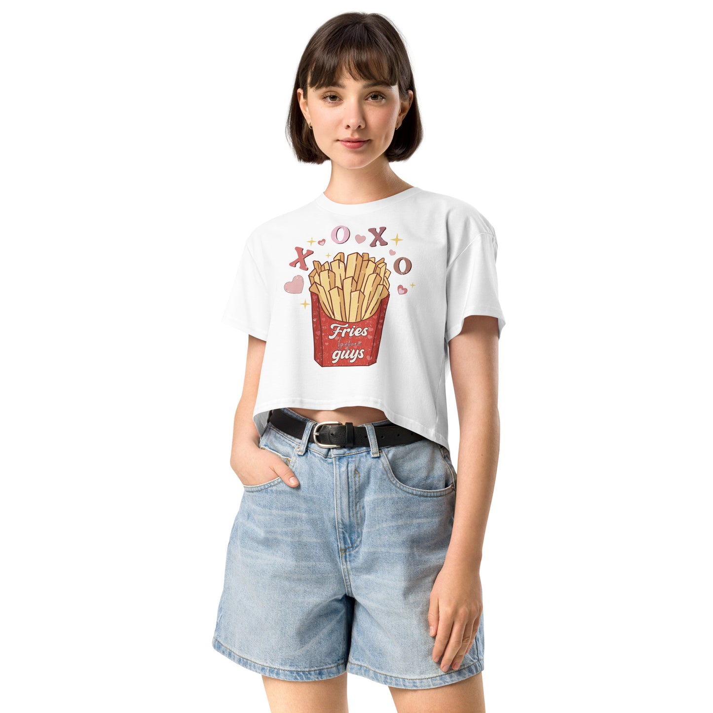 Fries Before Guys crop top